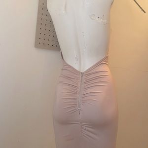 Low back silk bodycon dress “MARILYN “